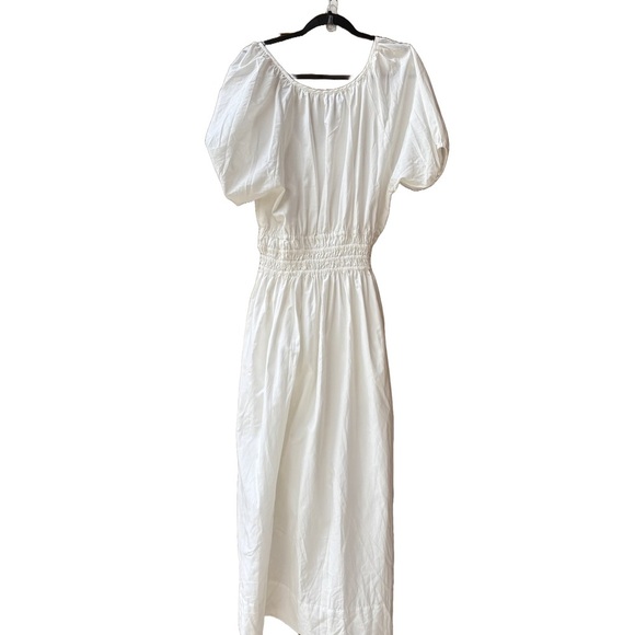 Faithfull the Brand Teatro Midi Dress in White Size US12 or AU 16/ XXL - Picture 6 of 9